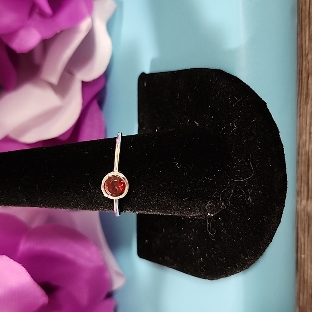 NWOT Size 9 Stunning Red Garnet in a sterling 925 setting.